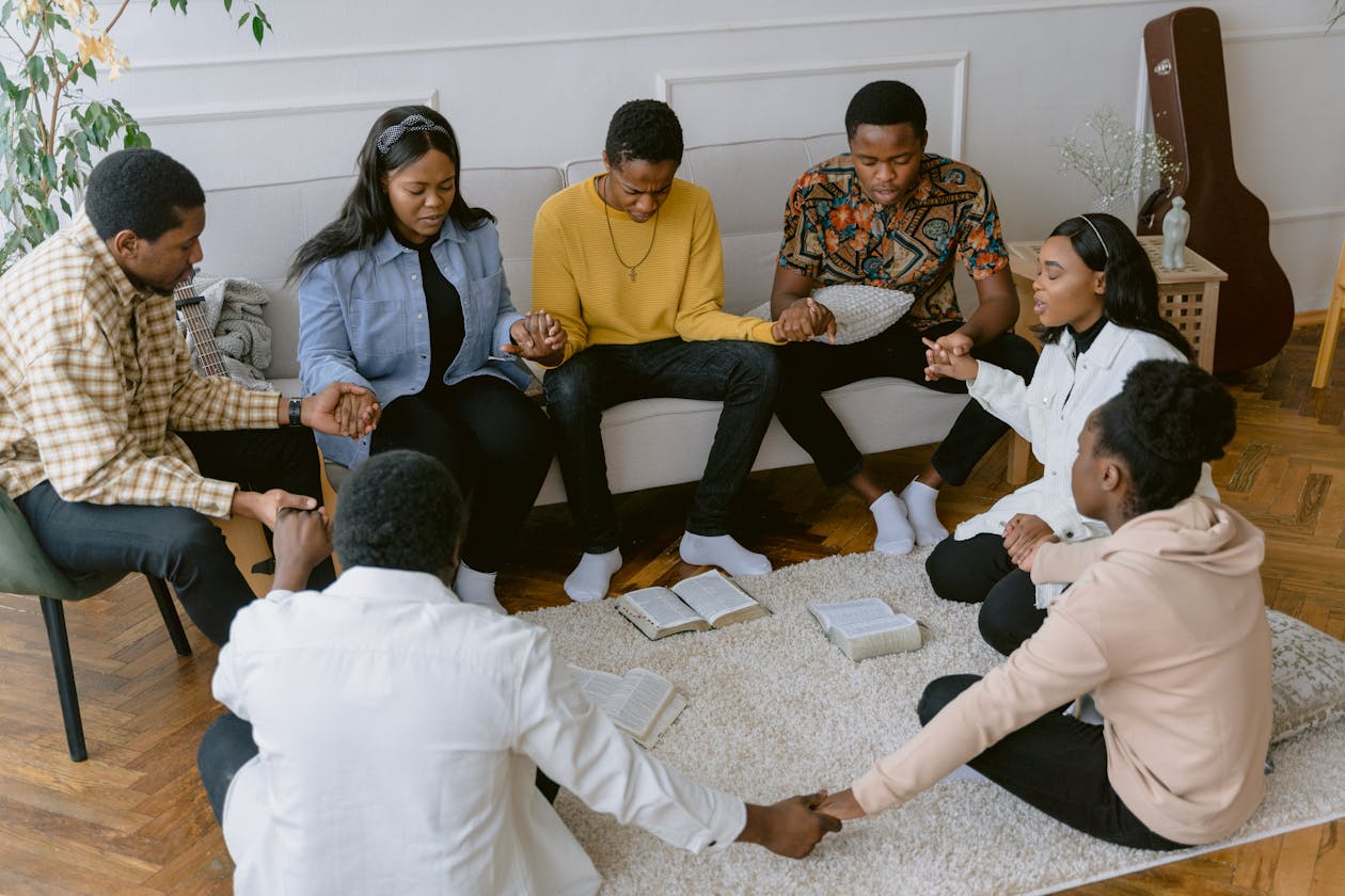 Prayer and fellowship at Surge Recovery